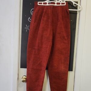 Orange High-Waisted Pants